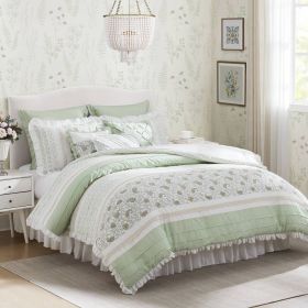 9 Piece Cotton Percale Comforter Set Cal King
