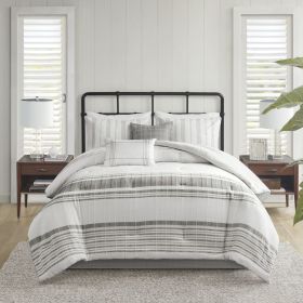6 Piece Cotton Jacquard Oversized Comforter Set