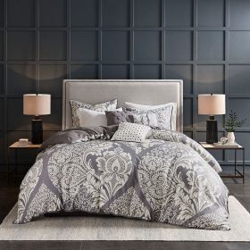 6 Piece Printed Duvet Cover Set (Color: as Pic)